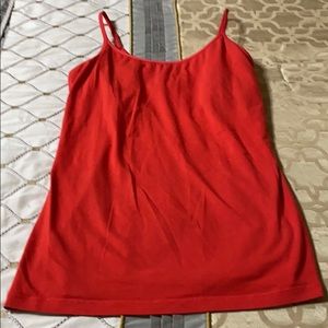 Red camisole with inner top for bust.